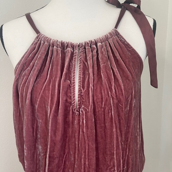 NWT BCBG MaxAzria Rosetta Velvet Sleeve Less Tie Dress. Size XS - Picture 4 of 9